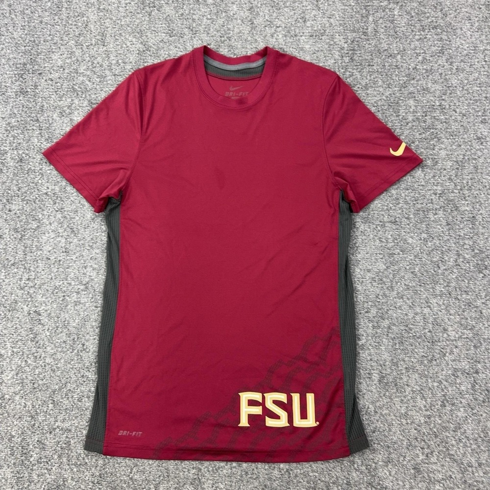 Florida State Seminoles Shirt Mens Medium Red NCAA Football Nike Dri-FIT Tee Top